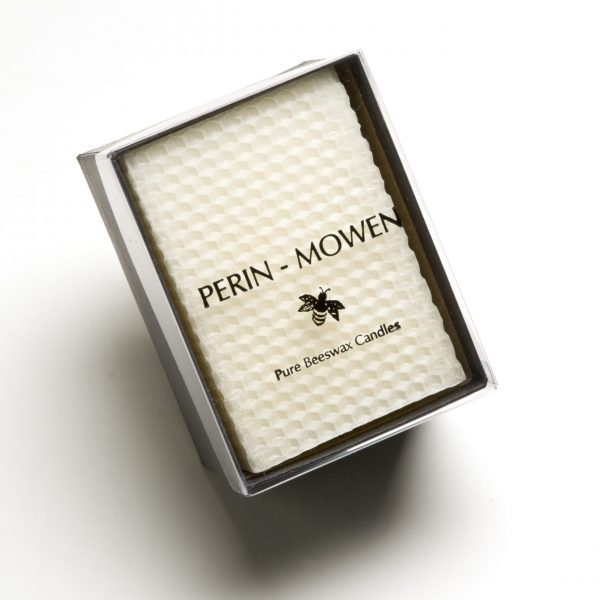 4 inch by 3 inch Square Beeswax candle