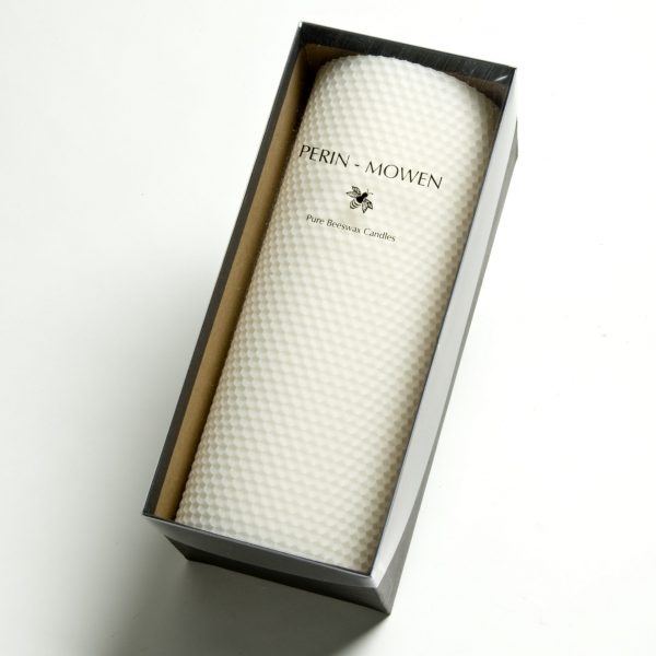 9-CP, 9" x 3.75" beeswax Pillar Candle