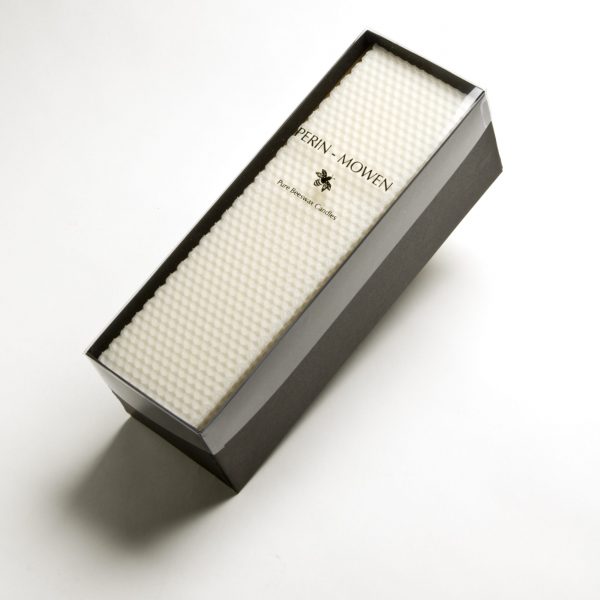 Square 9 inch by 3 inch beeswax pillar candle