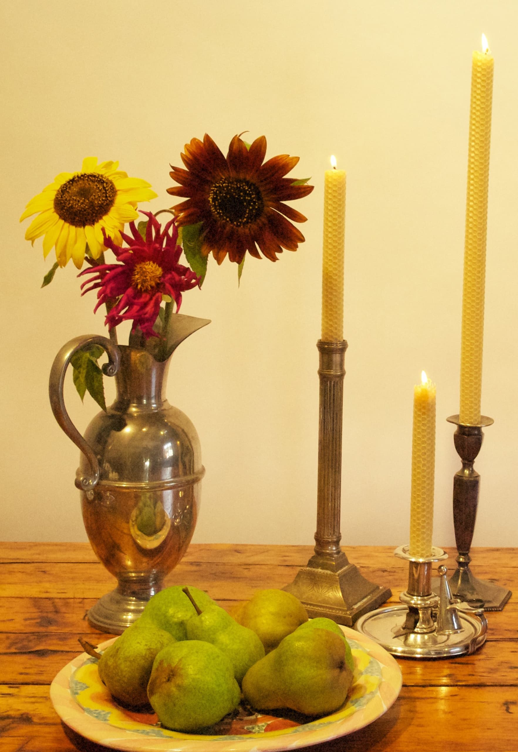 Dark Natural Beeswax DinnerCandles Dark Natural Beeswax Dinner Candles