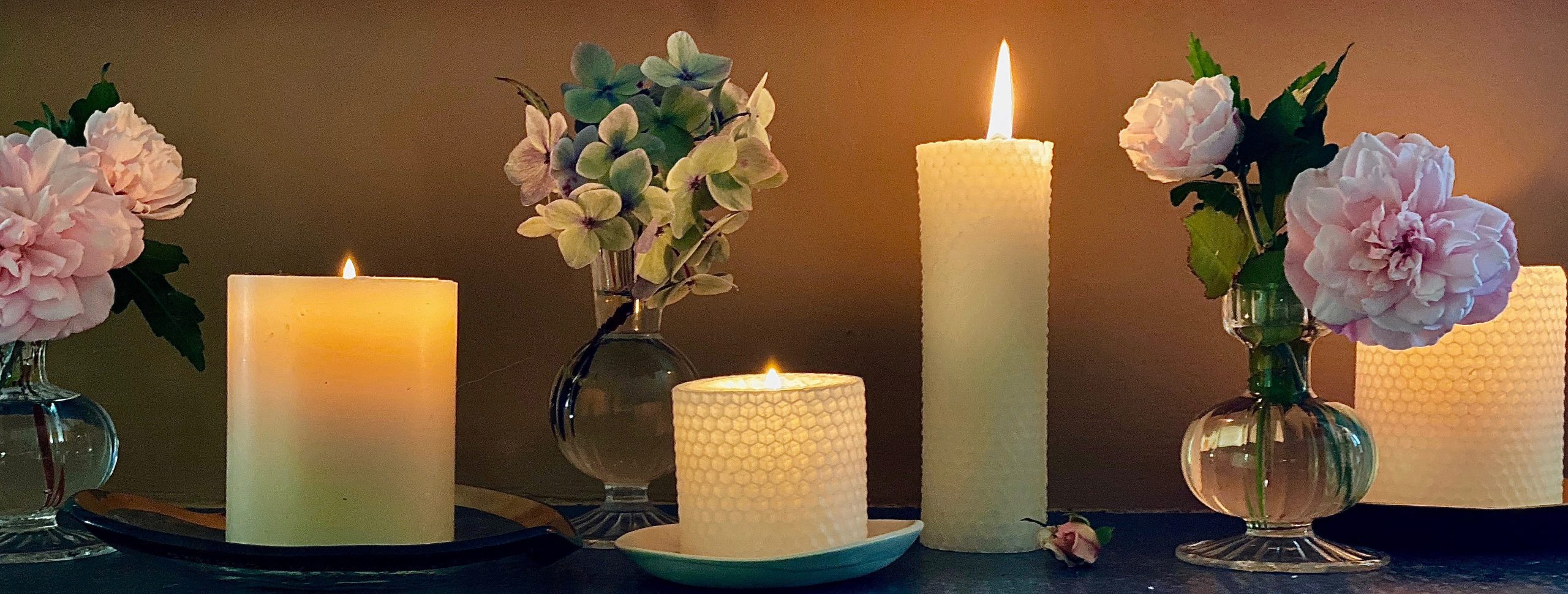 Classic Beeswax Pillar Candles