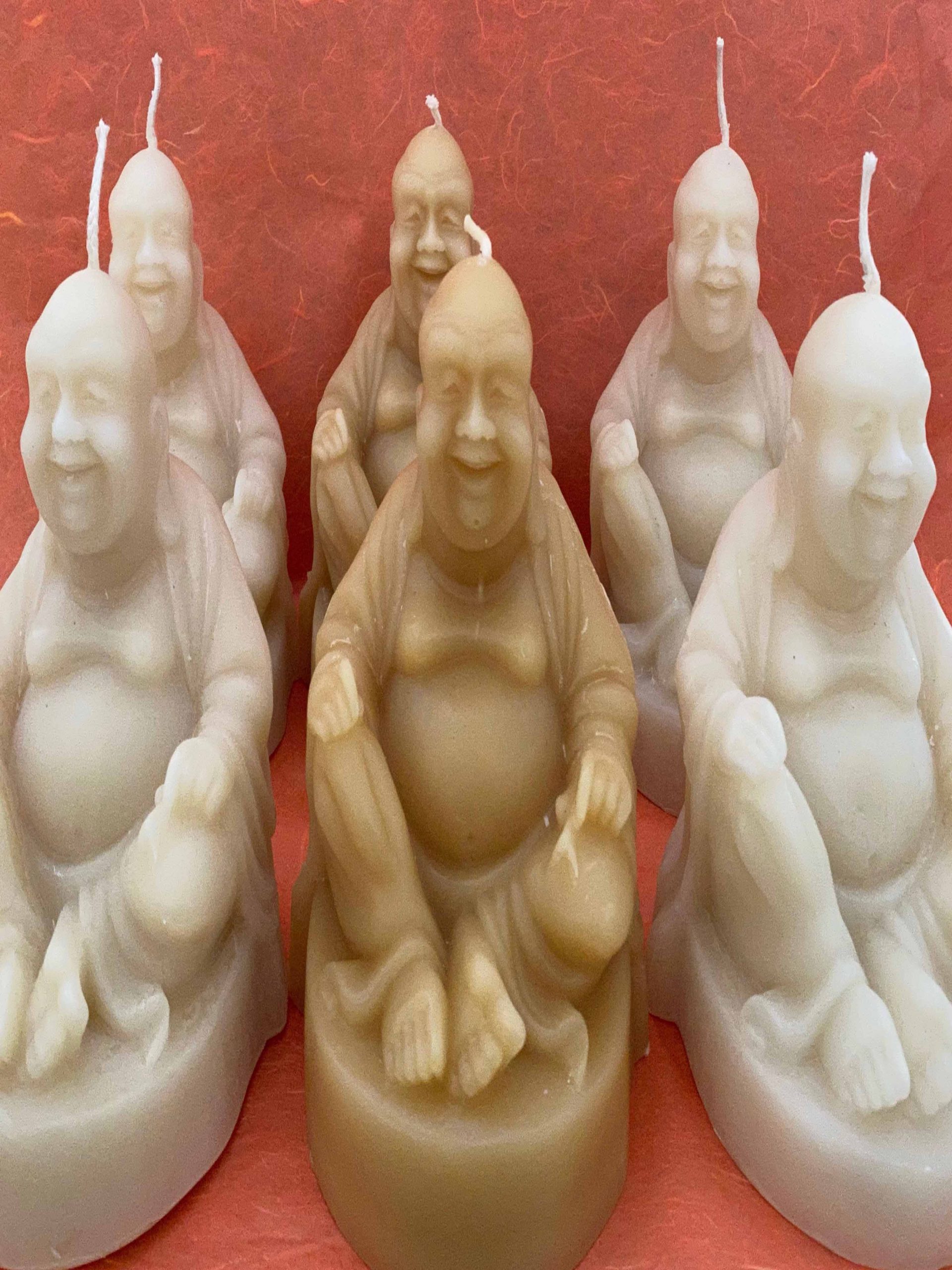 Buddha-group Buddha Candles in Ligh and Dark beeswax